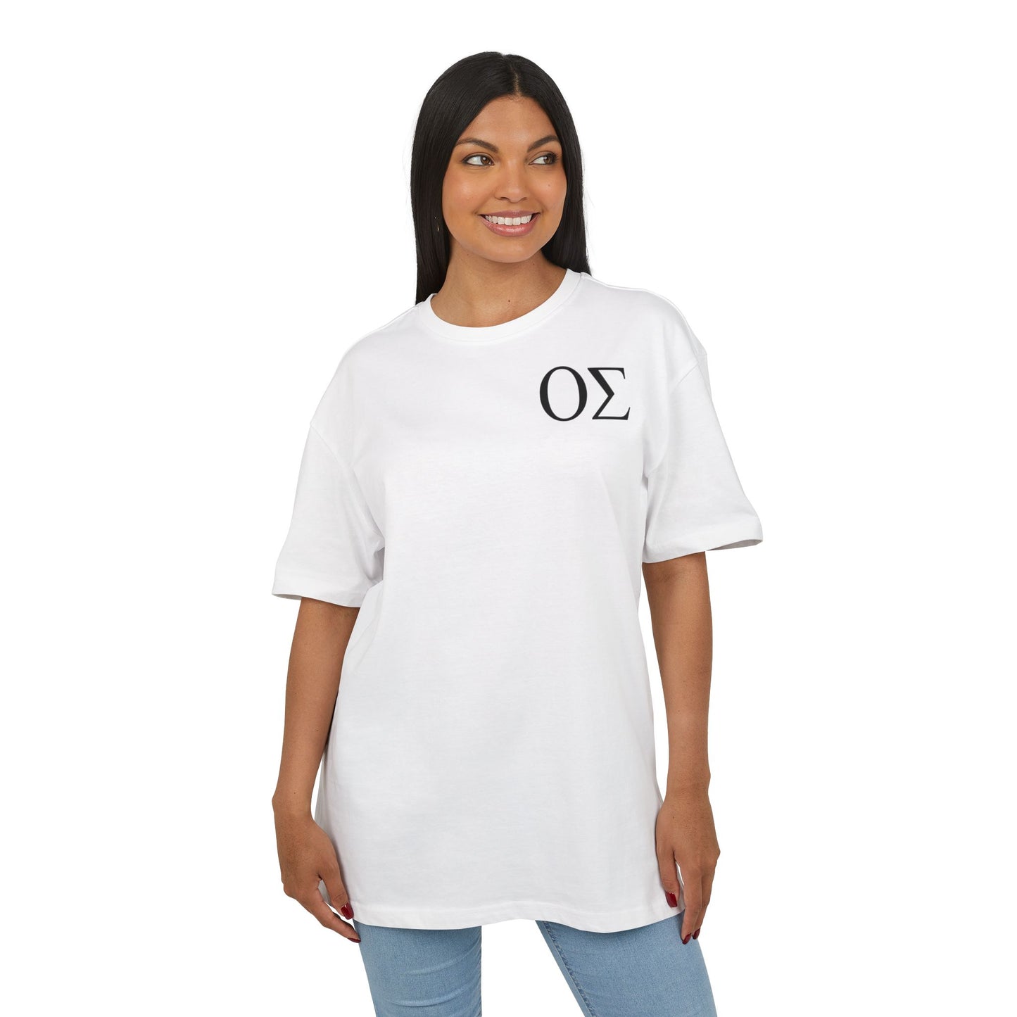 Greek Letters Unisex Heavy Oversized Tee, OS
