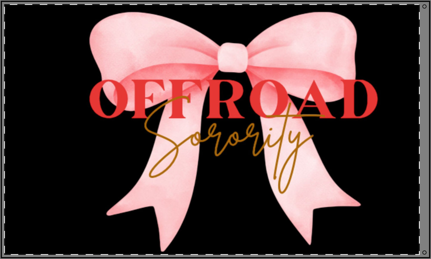 Pink Bow Offroad Sorority Double Sided Flag