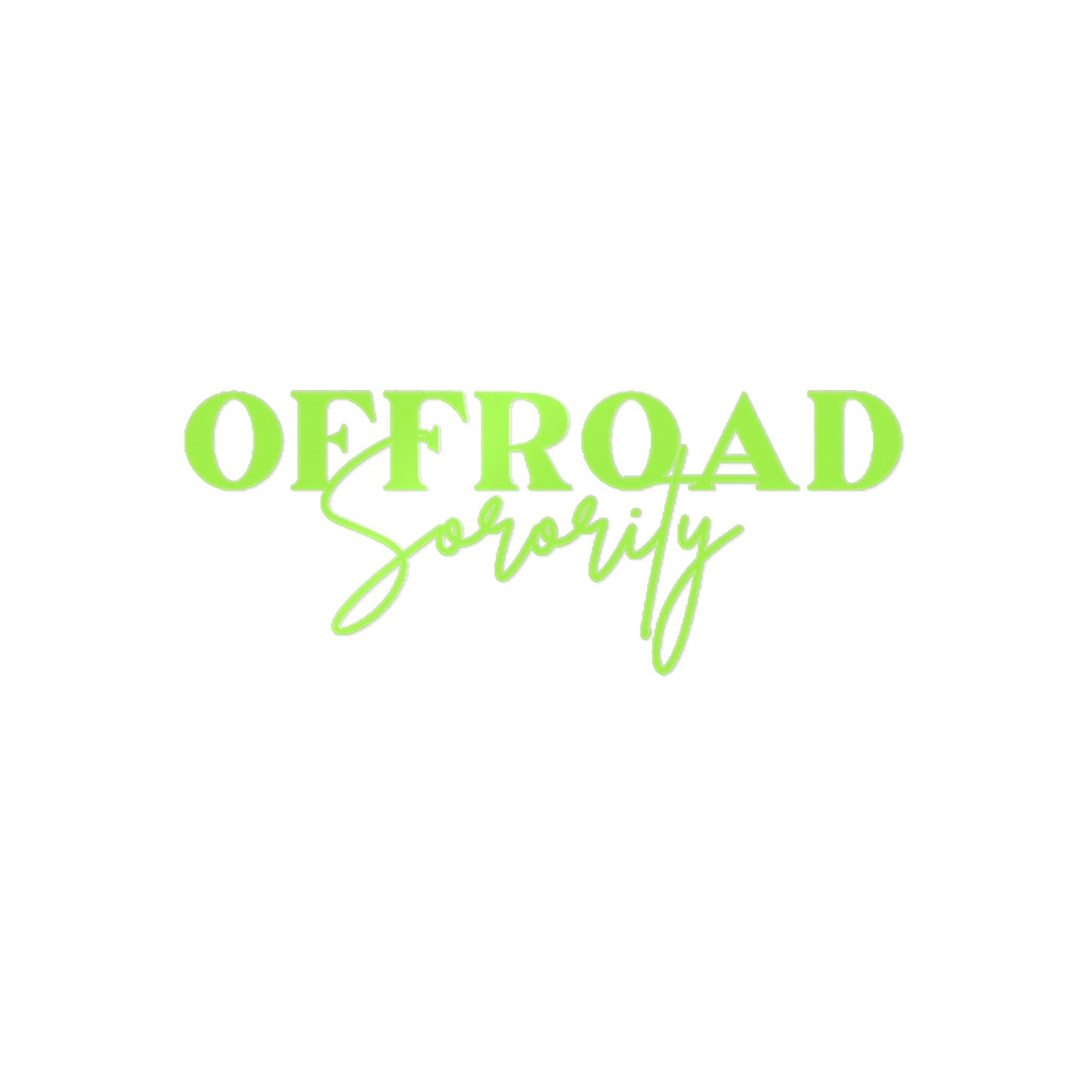 Lime Green Offroad Sorority Decal