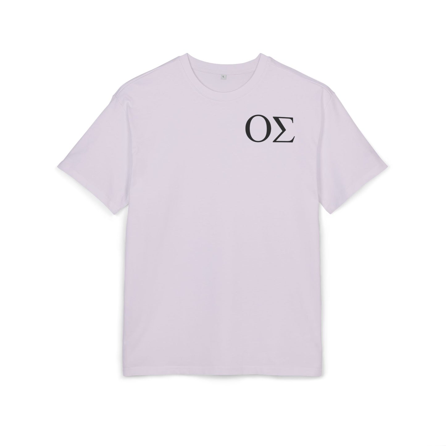 Greek Letters Unisex Heavy Oversized Tee, OS