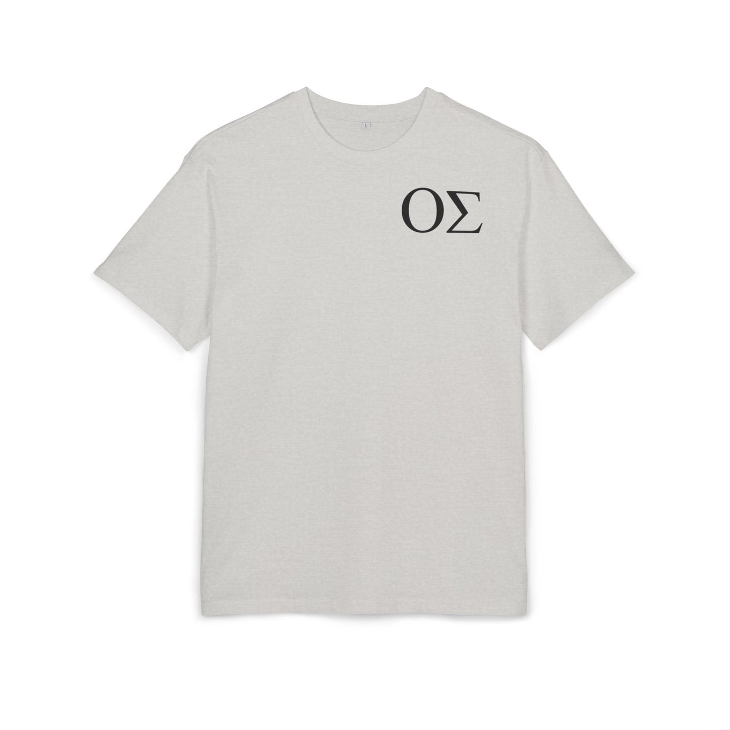 Greek Letters Unisex Heavy Oversized Tee, OS