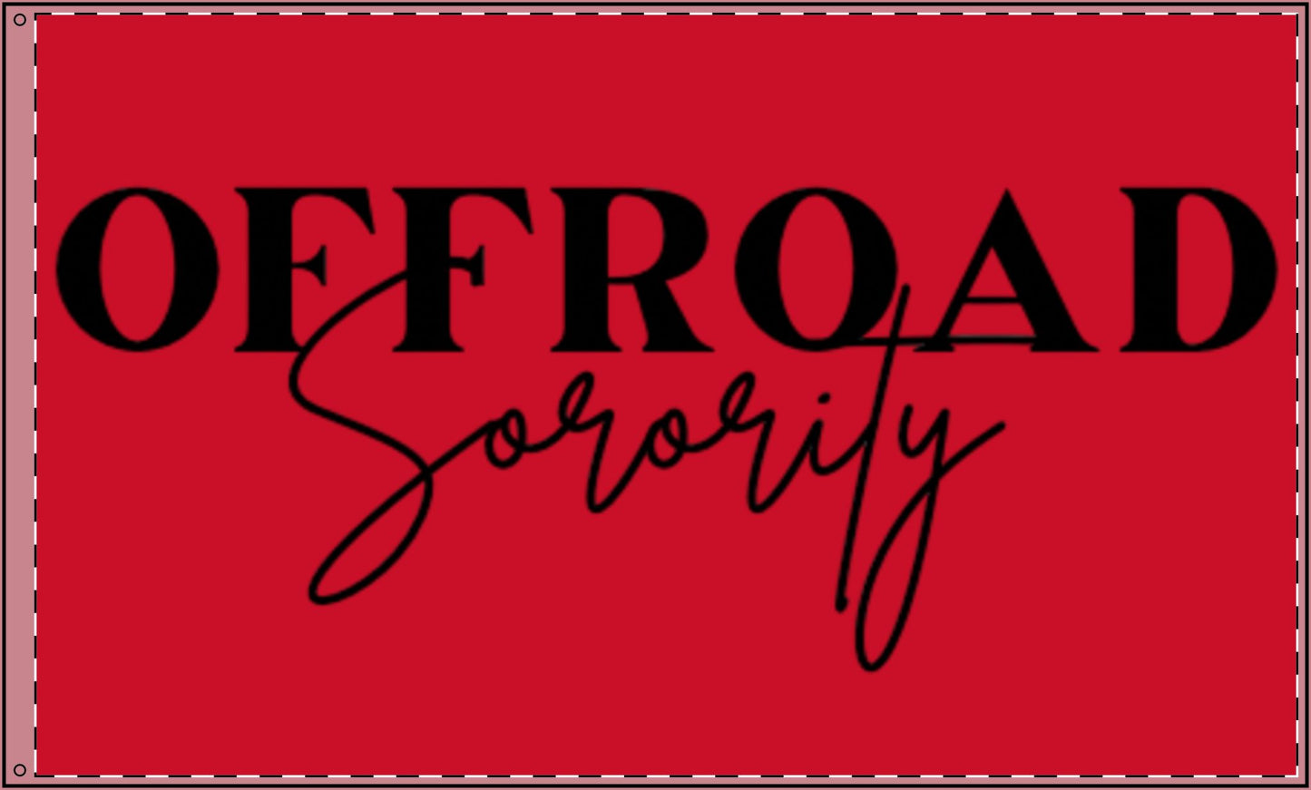 Red Offroad Sorority Double Sided Flag