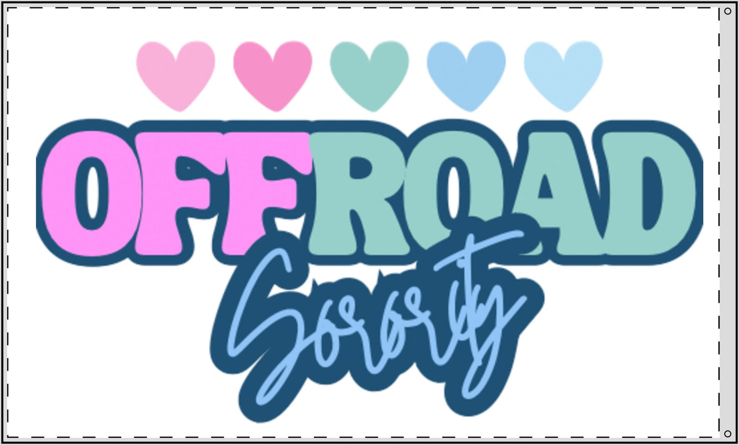 Colorful Offroad Sorority Mountain Double Sided Flag