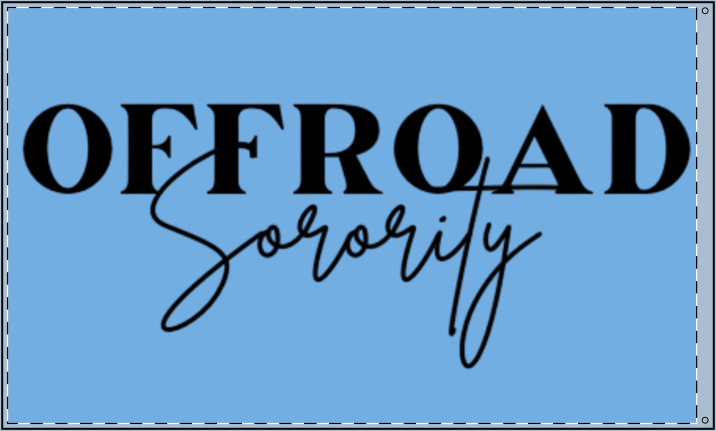 Light Blue Offroad Sorority Double Sided Flag