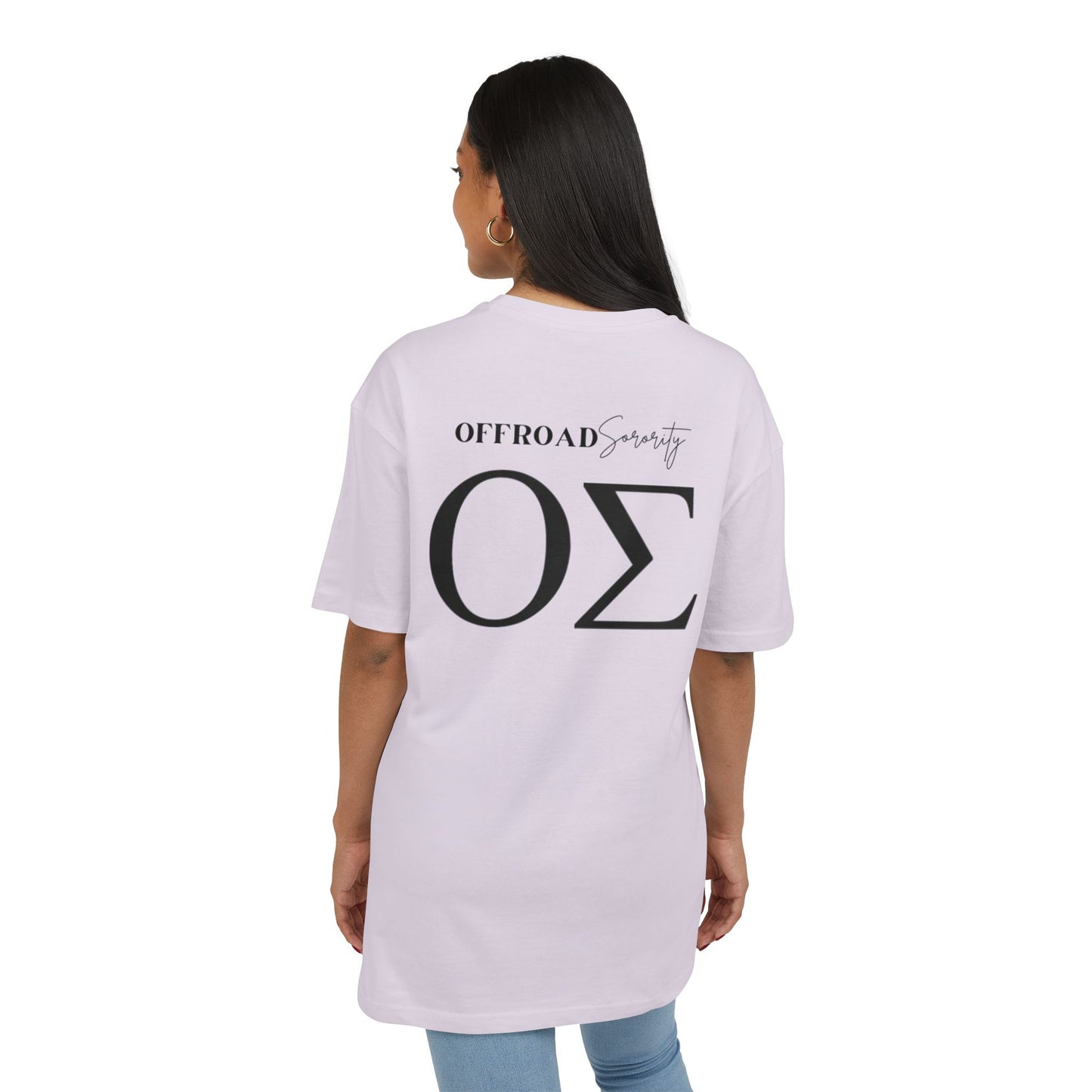 Greek Letters Unisex Heavy Oversized Tee, OS