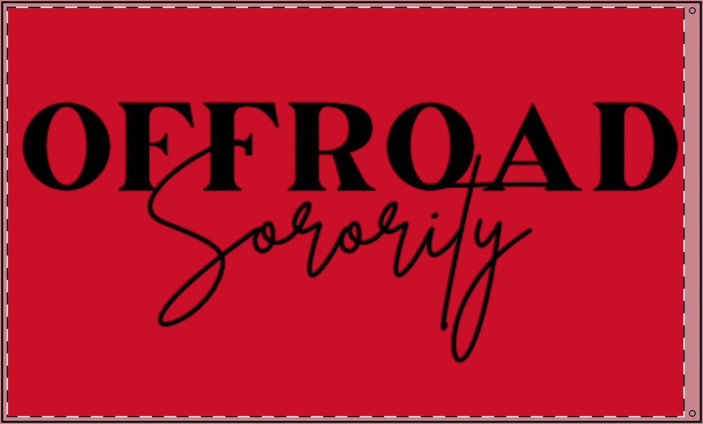 Red Offroad Sorority Double Sided Flag