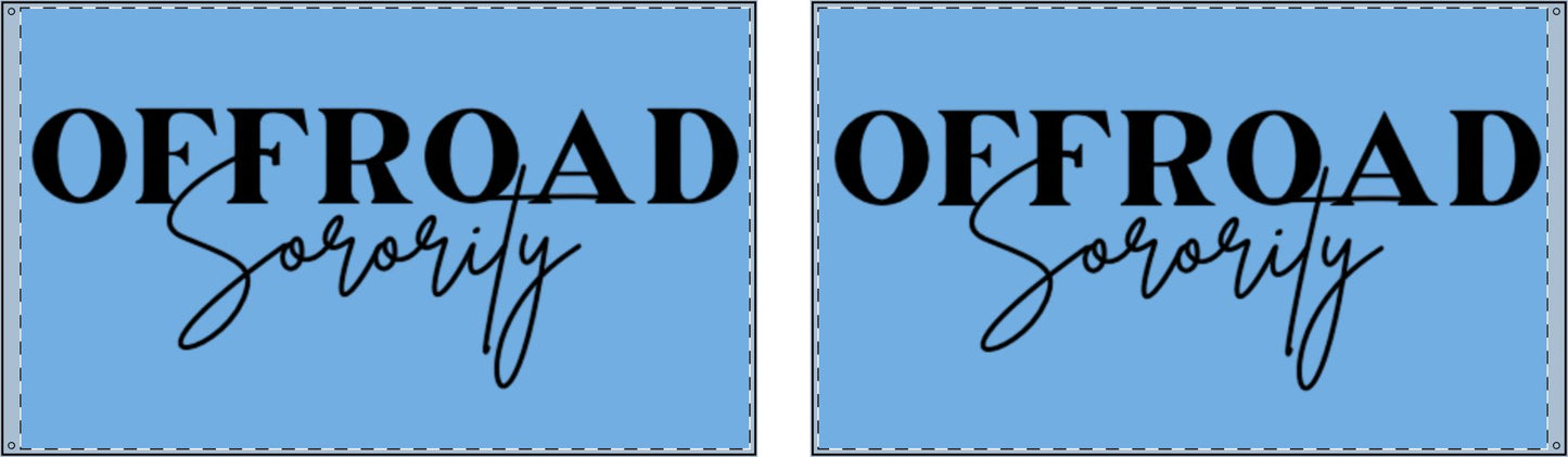 Light Blue Offroad Sorority Double Sided Flag
