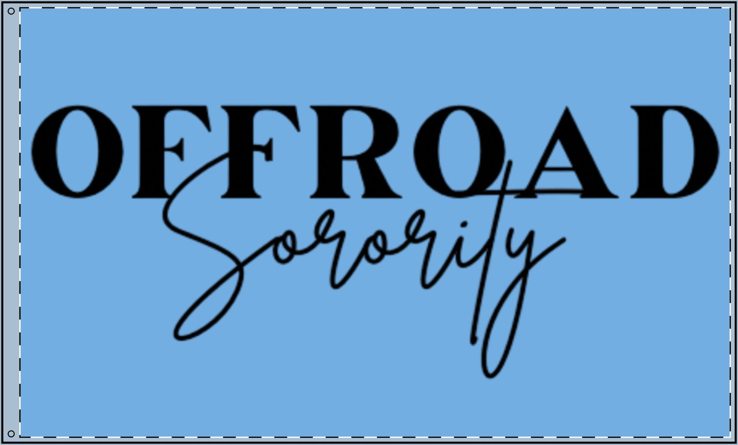 Light Blue Offroad Sorority Double Sided Flag