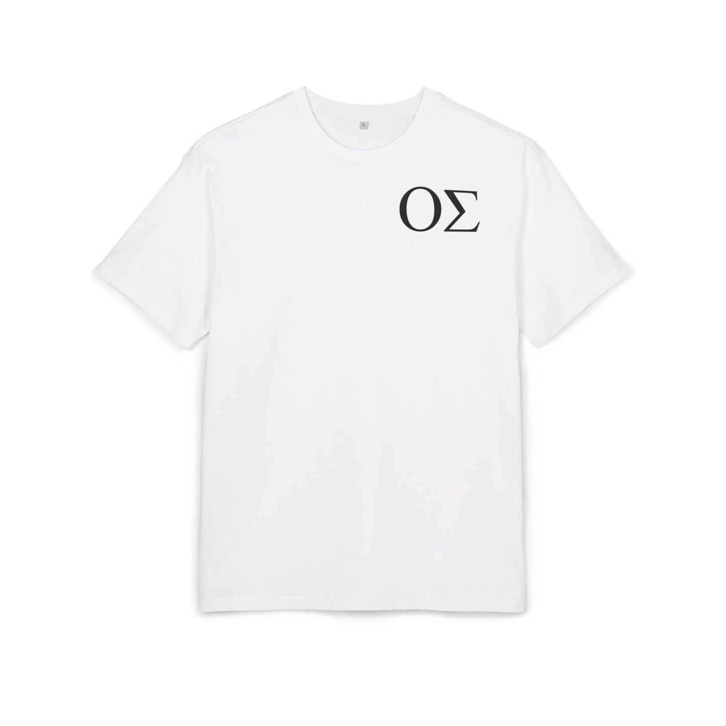 Greek Letters Unisex Heavy Oversized Tee, OS