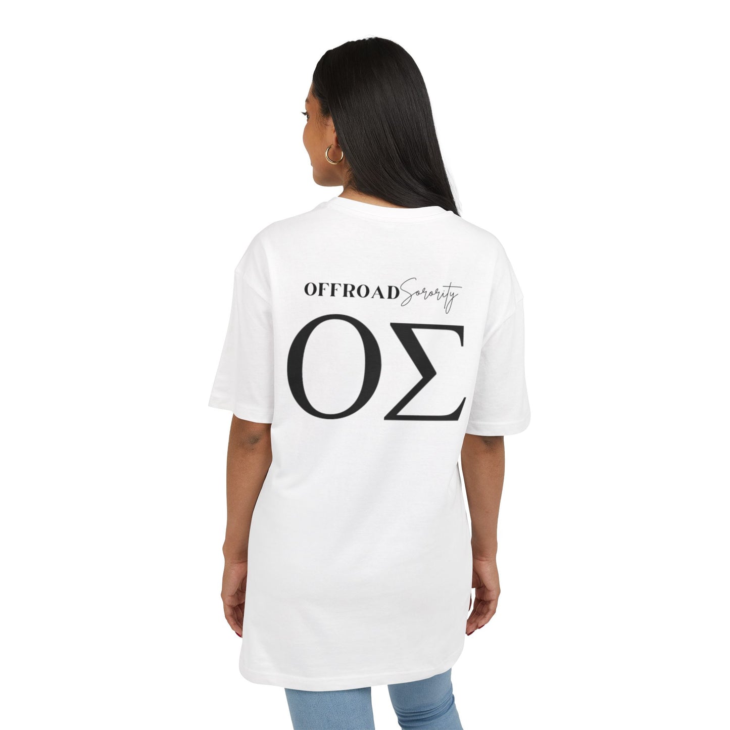 Greek Letters Unisex Heavy Oversized Tee, OS