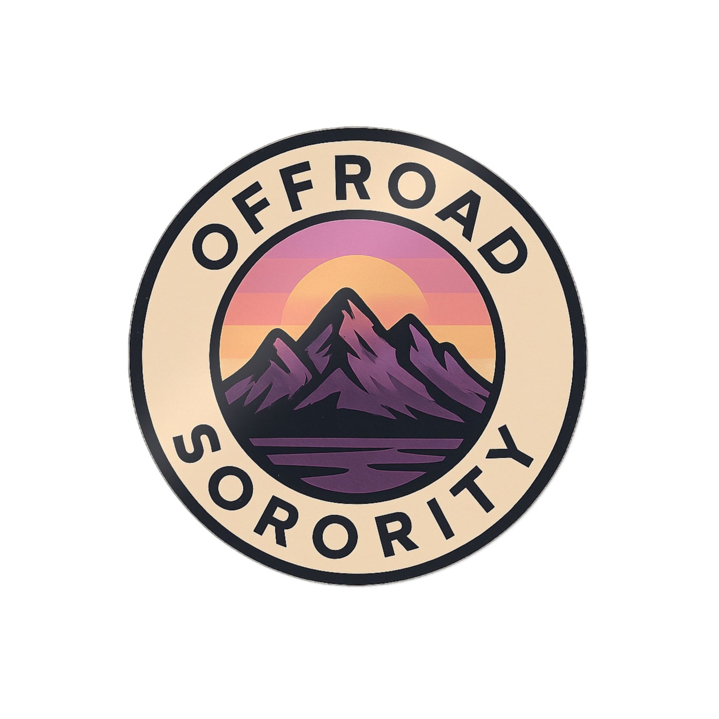 Offroad Sorority Circle Sunset Decal