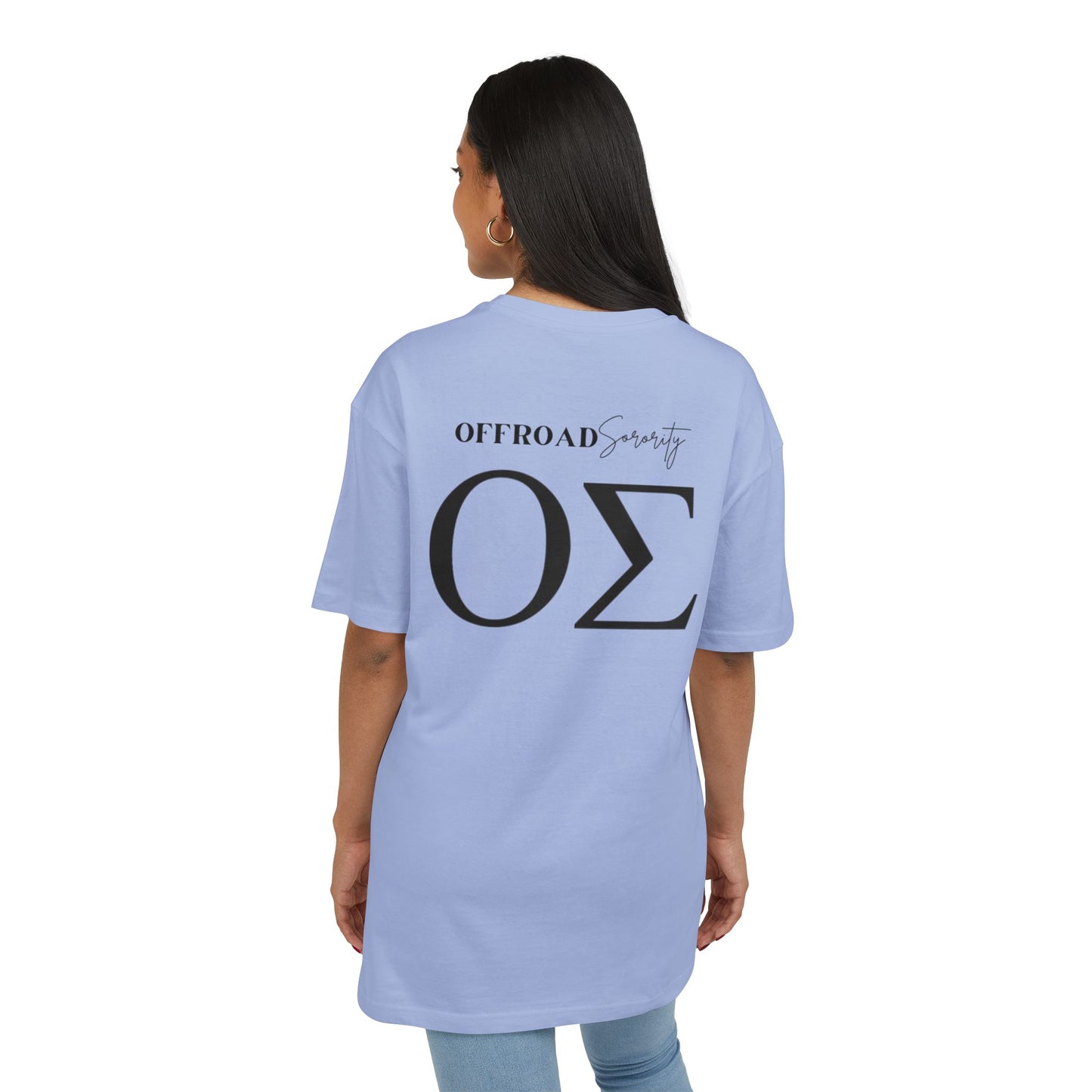 Greek Letters Unisex Heavy Oversized Tee, OS