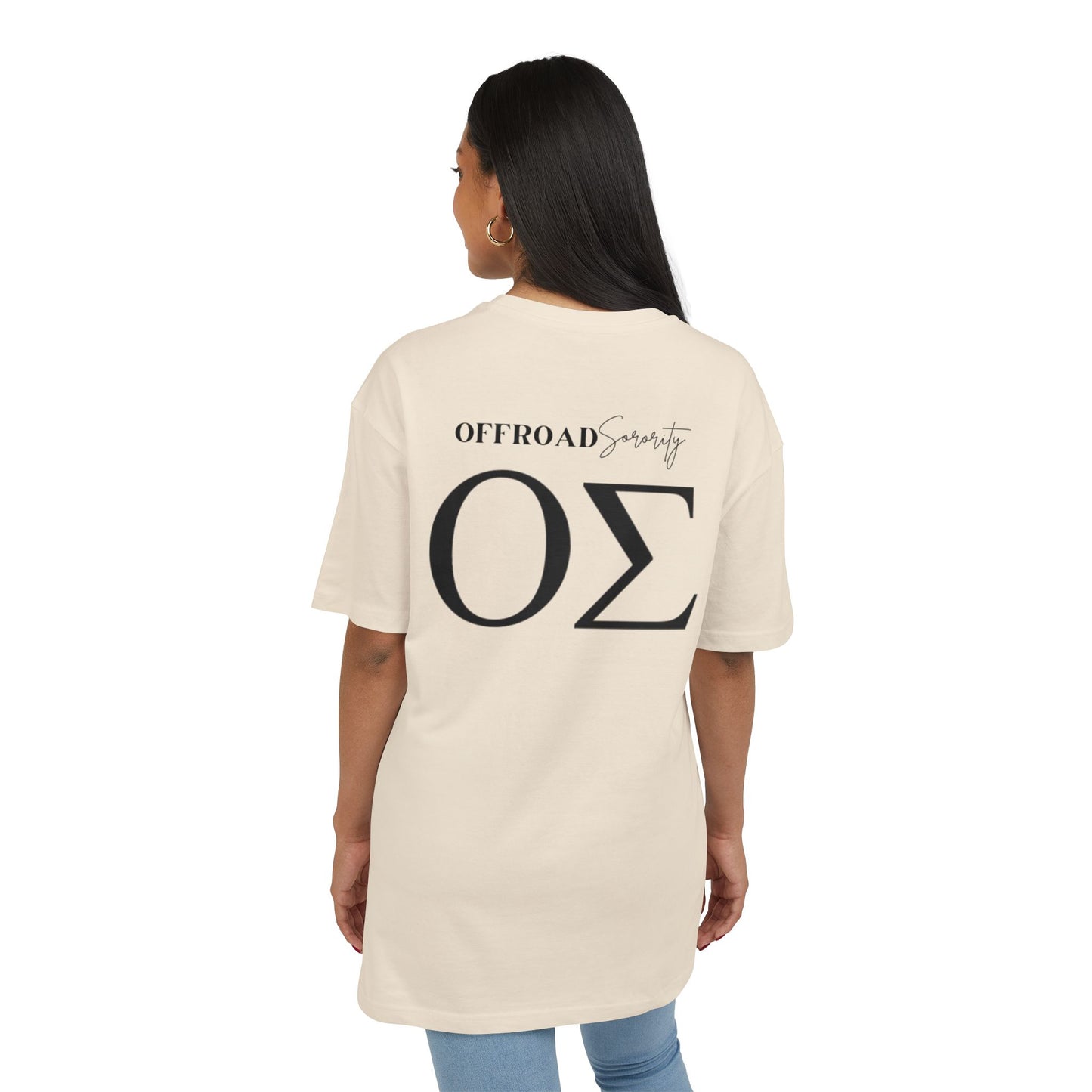 Greek Letters Unisex Heavy Oversized Tee, OS