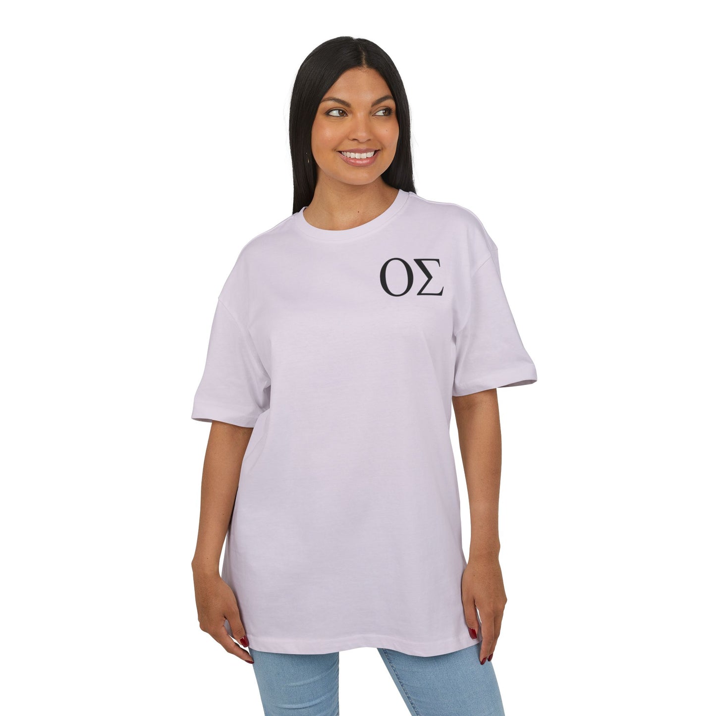 Greek Letters Unisex Heavy Oversized Tee, OS