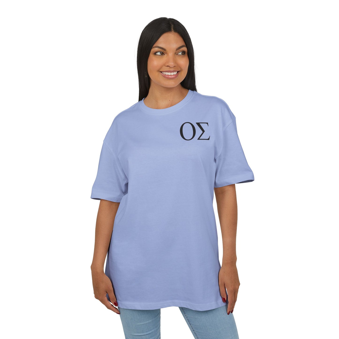 Greek Letters Unisex Heavy Oversized Tee, OS