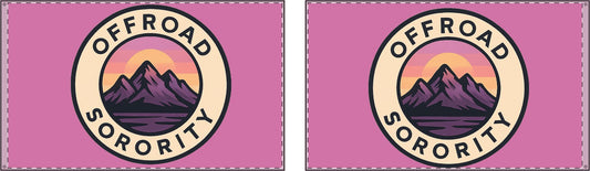 Pink Offroad Sorority Mountain Double Sided Flag