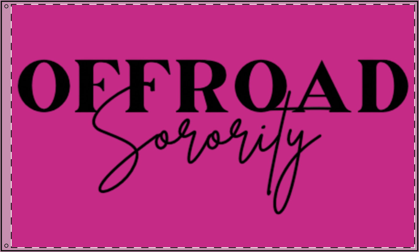 Pink Offroad Sorority Double Sided Flag