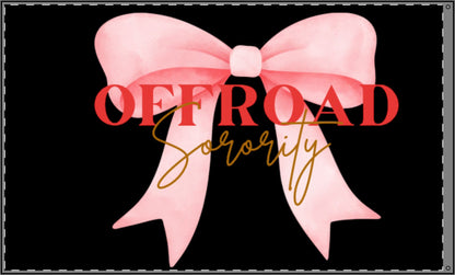 Pink Bow Offroad Sorority Double Sided Flag