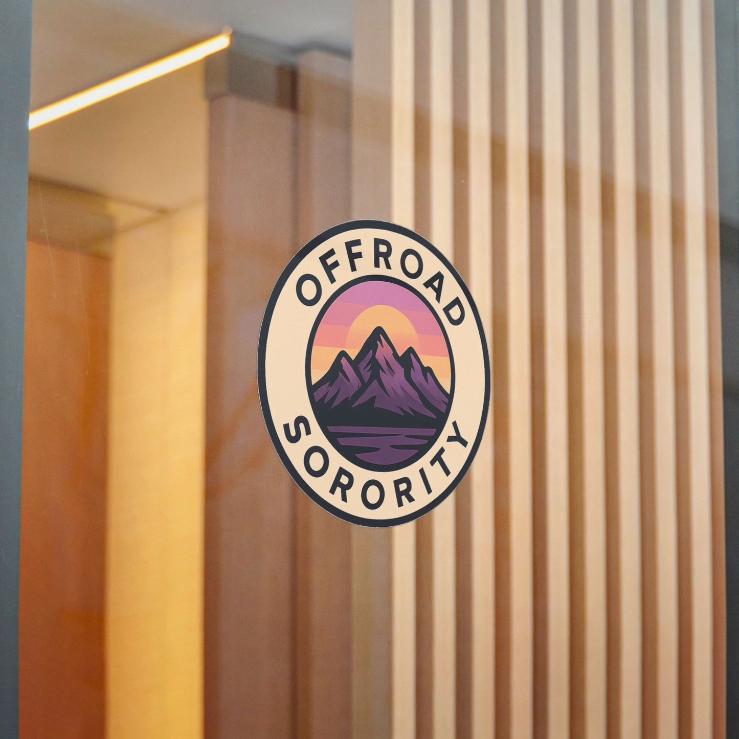 Offroad Sorority Circle Sunset Decal
