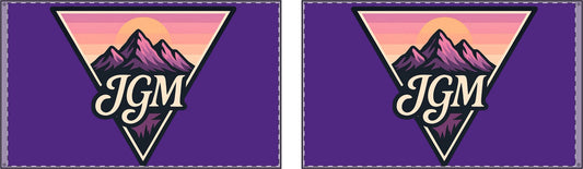Purple JGM Mountain Double Sided Flag