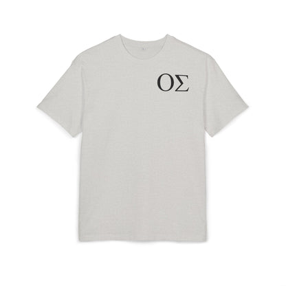 Greek Letters Unisex Heavy Oversized Tee, OS