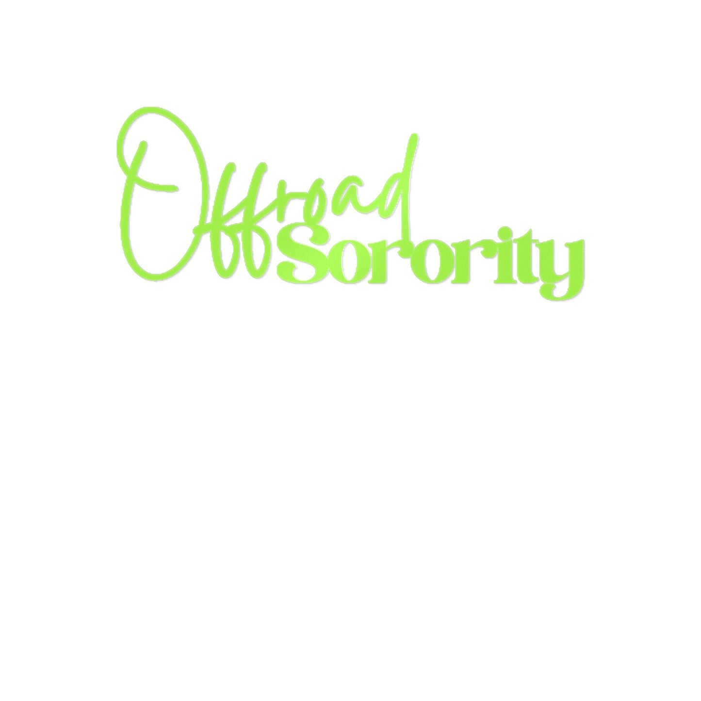 Lime Green Offroad Sorority Decal