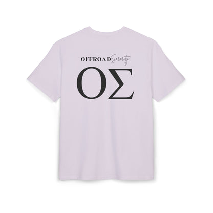 Greek Letters Unisex Heavy Oversized Tee, OS