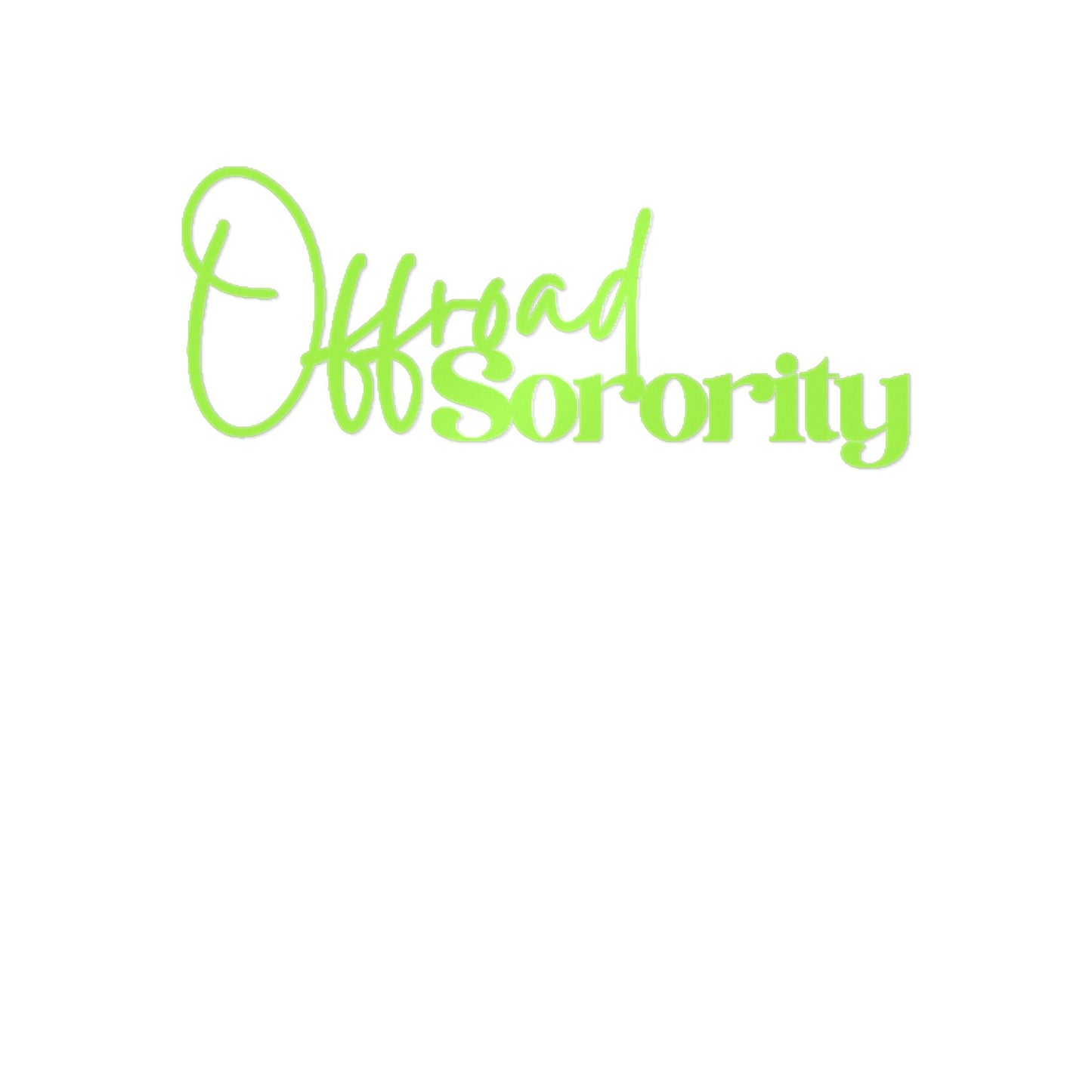 Lime Green Offroad Sorority Decal