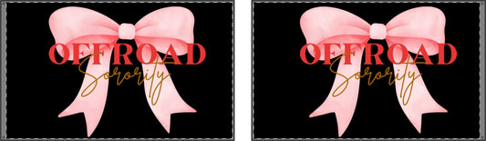 Pink Bow Offroad Sorority Double Sided Flag