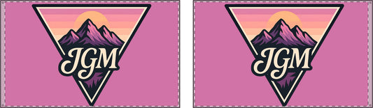 Pink JGM Mountain Double Sided Flag