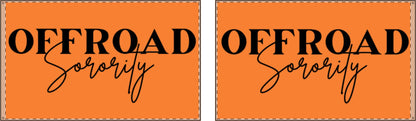 Orange Offroad Sorority Double Sided Flag