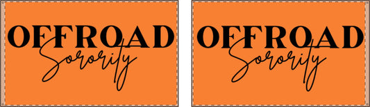 Orange Offroad Sorority Double Sided Flag