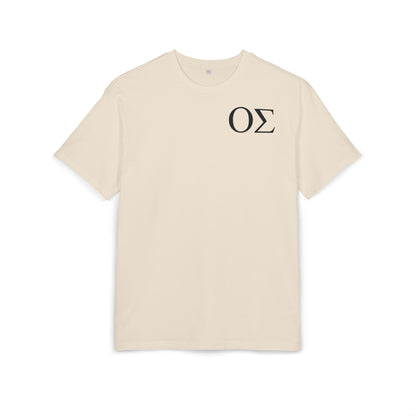 Greek Letters Unisex Heavy Oversized Tee, OS