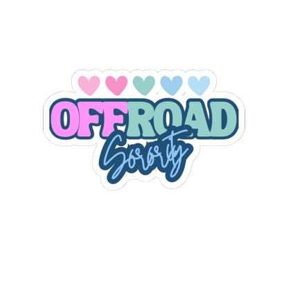 Colorful Hearts Offroad Sorority Sticker