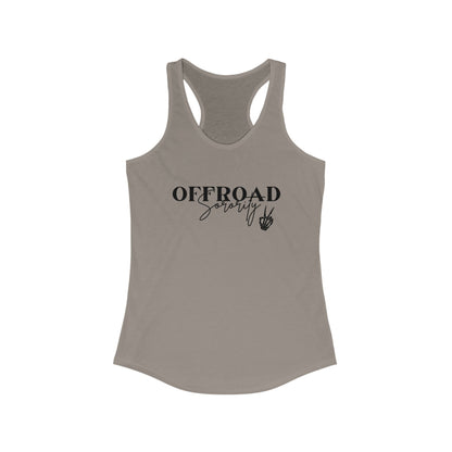 Offroad Sorority Skull Peace Sign  Women's Racerback Tank - Perfect for Adventure Lovers