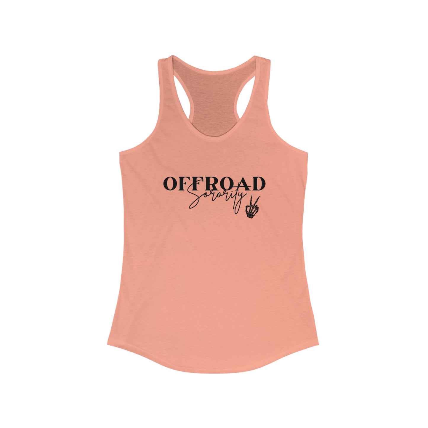 Offroad Sorority Skull Peace Sign  Women's Racerback Tank - Perfect for Adventure Lovers