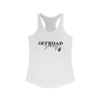 Offroad Sorority Skull Peace Sign  Women's Racerback Tank - Perfect for Adventure Lovers