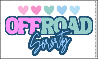 Colorful Offroad Sorority Mountain Double Sided Flag