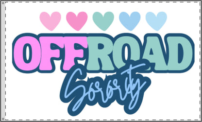 Colorful Offroad Sorority Mountain Double Sided Flag