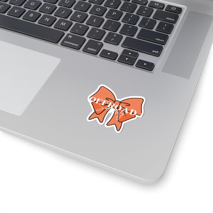 Sorority Offroad Kiss-Cut Stickers - Orange Bow Design