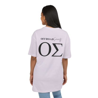 Greek Letters Unisex Heavy Oversized Tee, OS