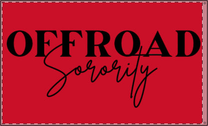 Red Offroad Sorority Double Sided Flag
