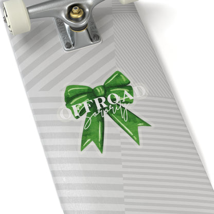 Sticker Decal Offroad Sorority Green Bow