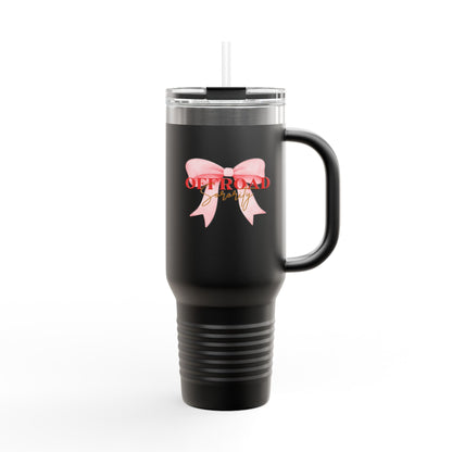 40oz Insulated Travel Mug - Offroad Sorority Bow Tumbler