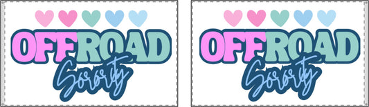 Colorful Offroad Sorority Mountain Double Sided Flag