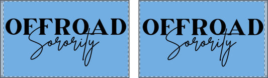 Light Blue Offroad Sorority Double Sided Flag