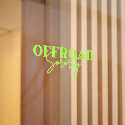 Lime Green Offroad Sorority Decal