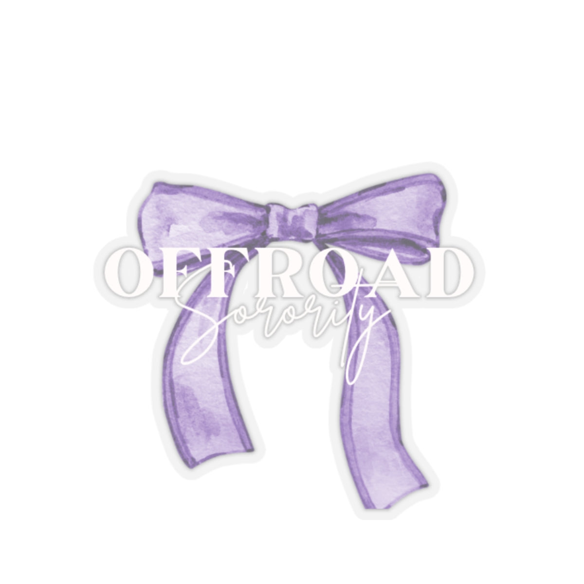 Purple Bow Offroad Sorority Sticker