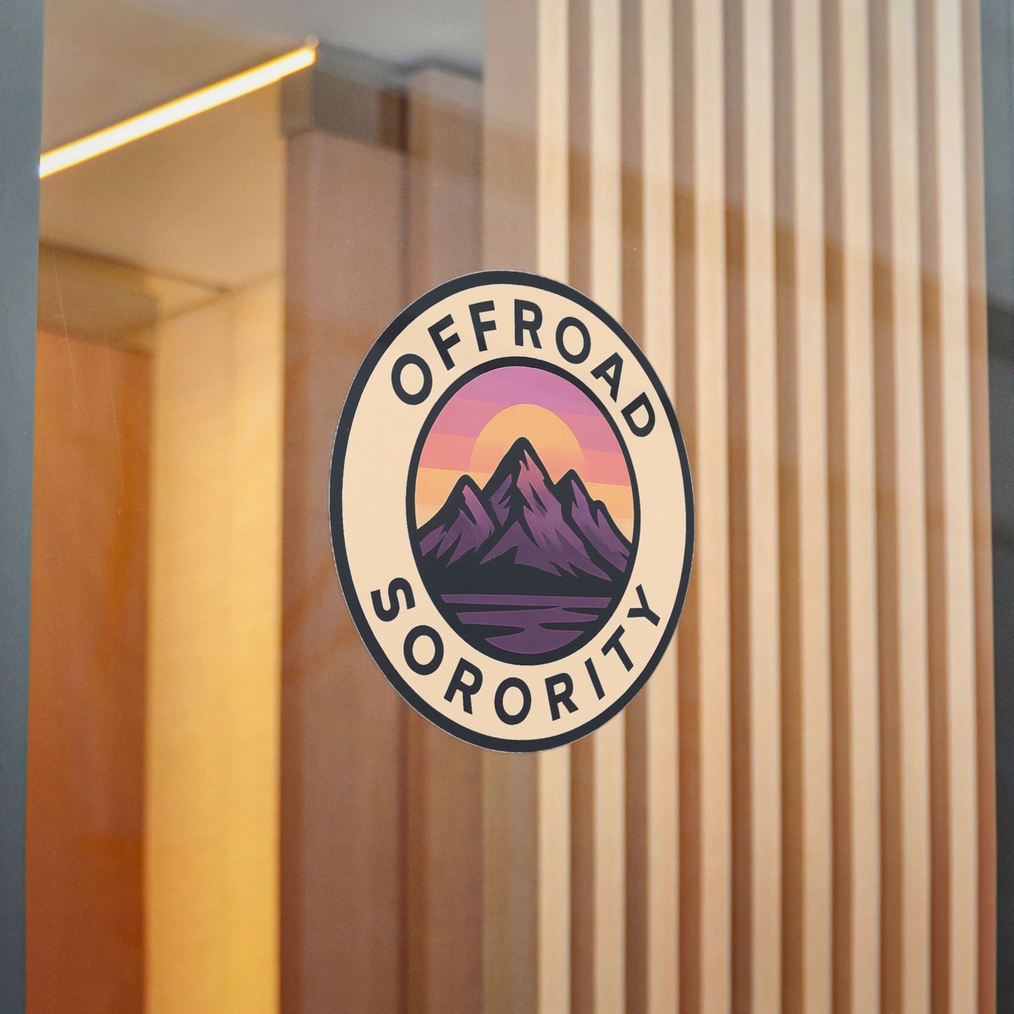Offroad Sorority Circle Sunset Decal
