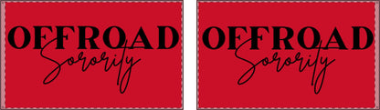 Red Offroad Sorority Double Sided Flag